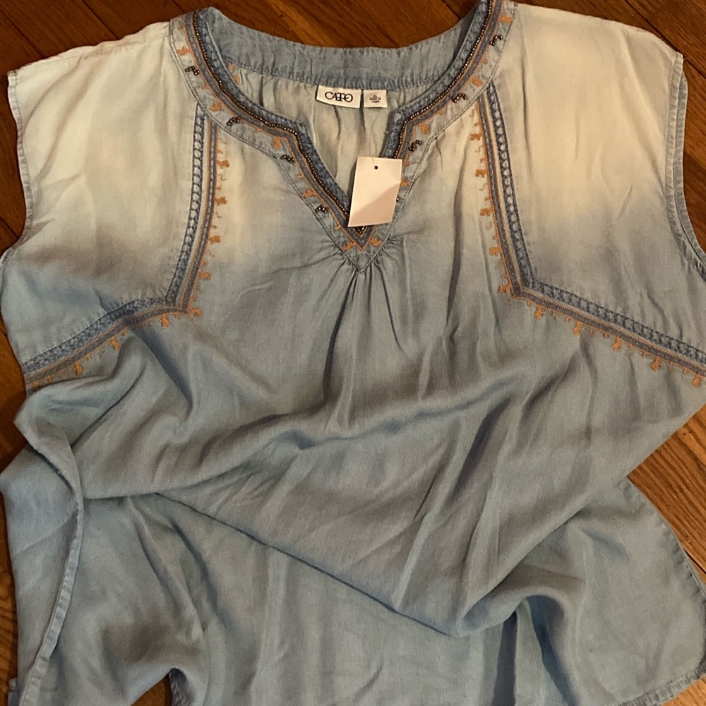 Cato NWT Women’s Blue Jean Shirt Size XL